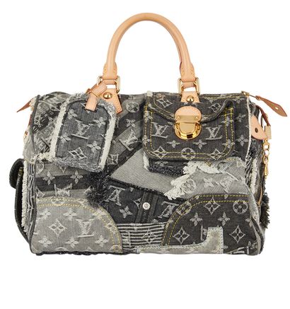 Louis Vuitton Denim Patchwork Speedy, front view